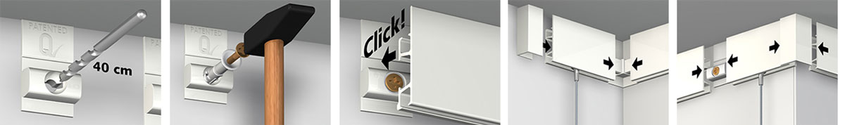 Bilderschiene clickrail PRO Montage