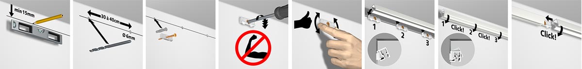 Bilderschiene Contour Montage