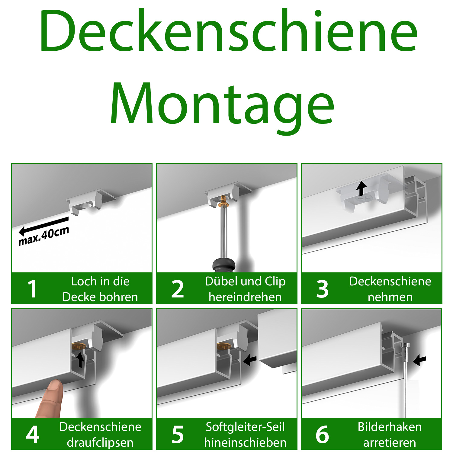 Montage Bilderschiene d200
