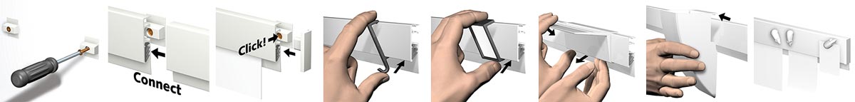 Bilderschiene Inforail Montage