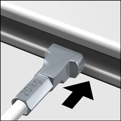 Montage stahlseil mit twister