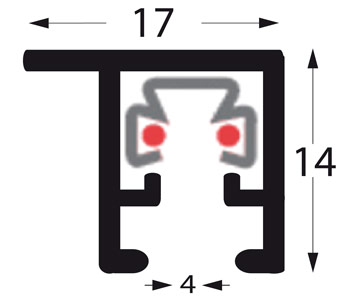 Profil u-deckenschiene multi